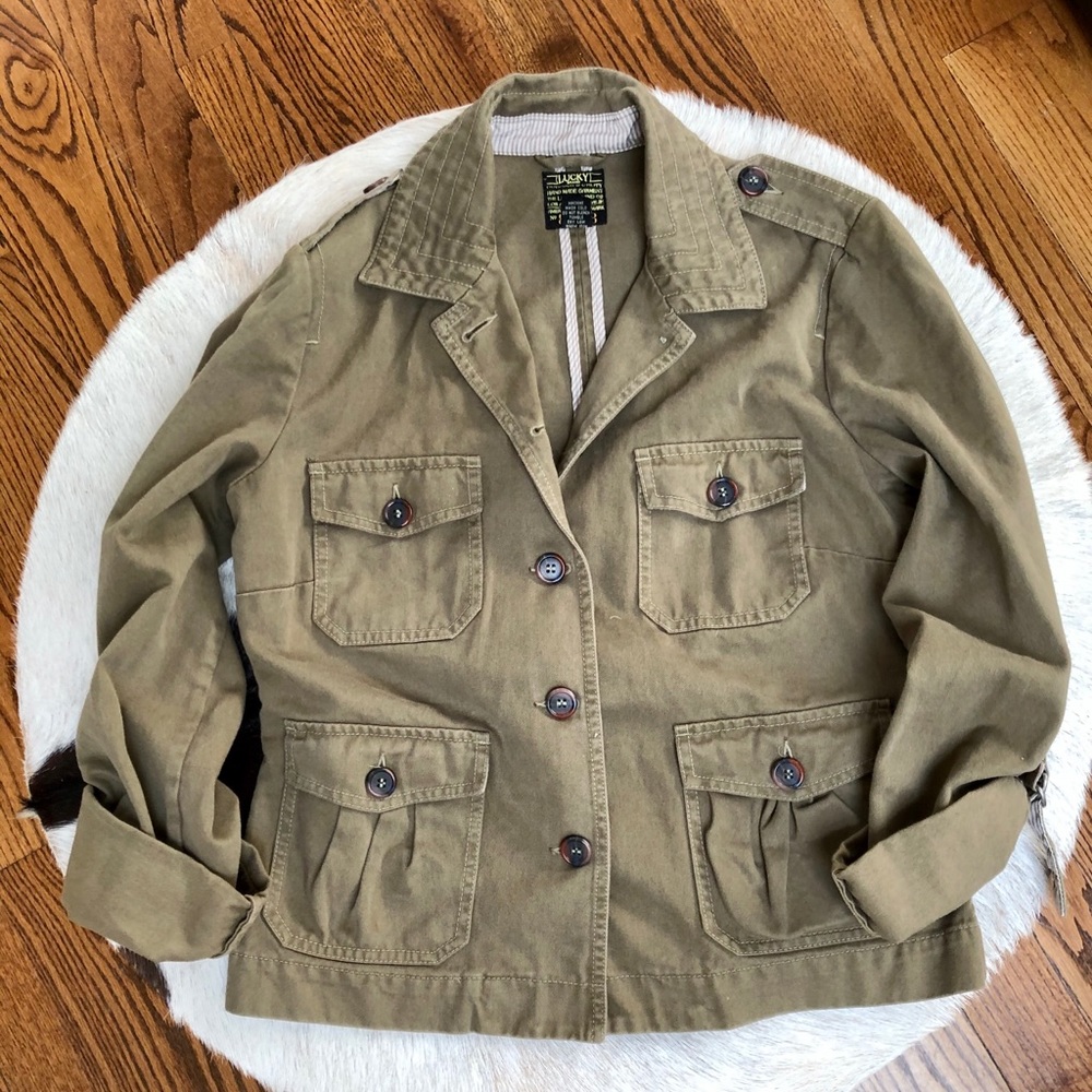 Lucky Brand Khaki Military Style Jacket